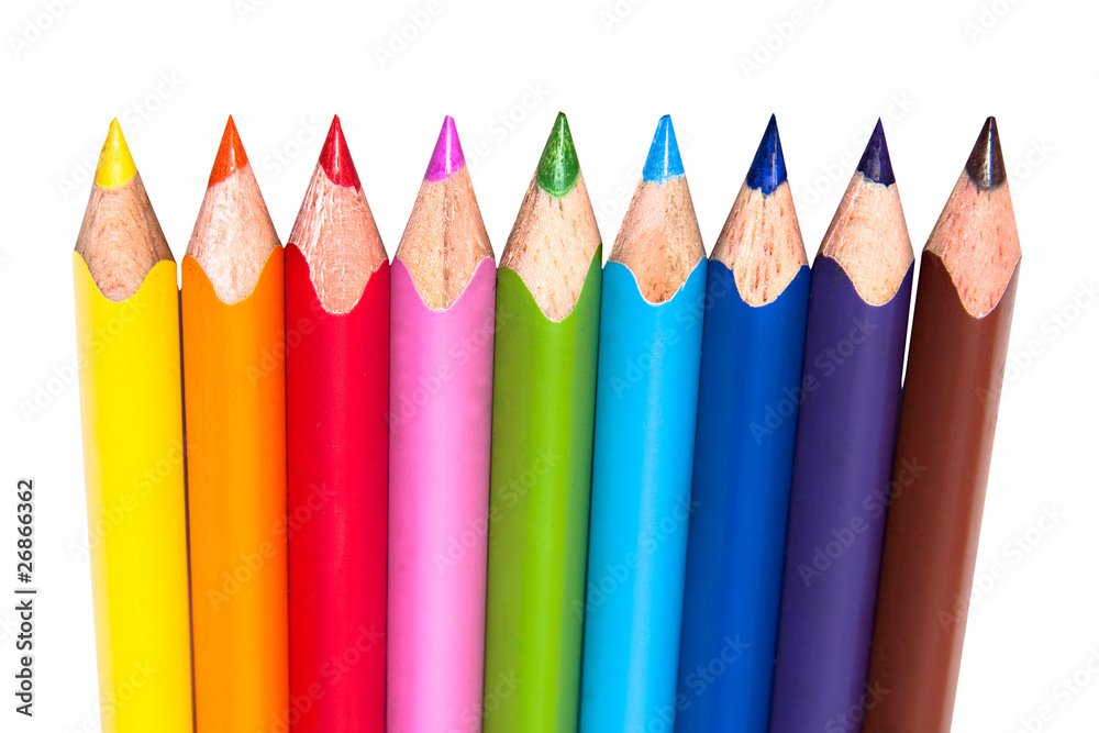 color pencil row