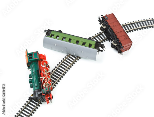 Konstfotografi Crash toy train