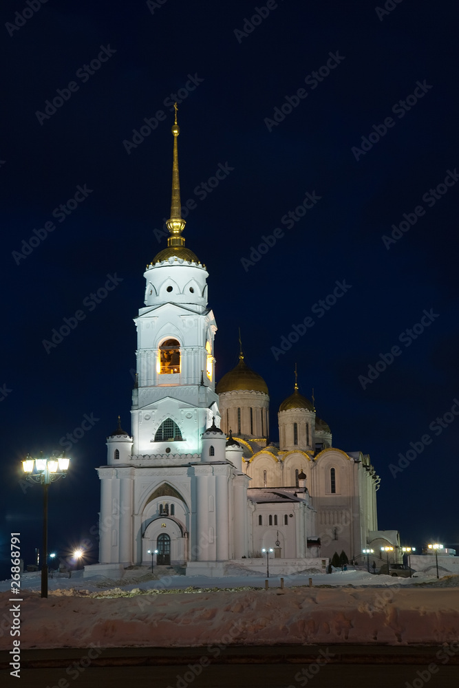 Dormition cathedral  in night