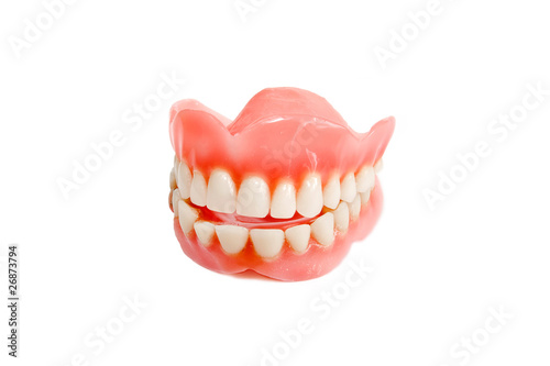 Jaw smile from plastic teeth
