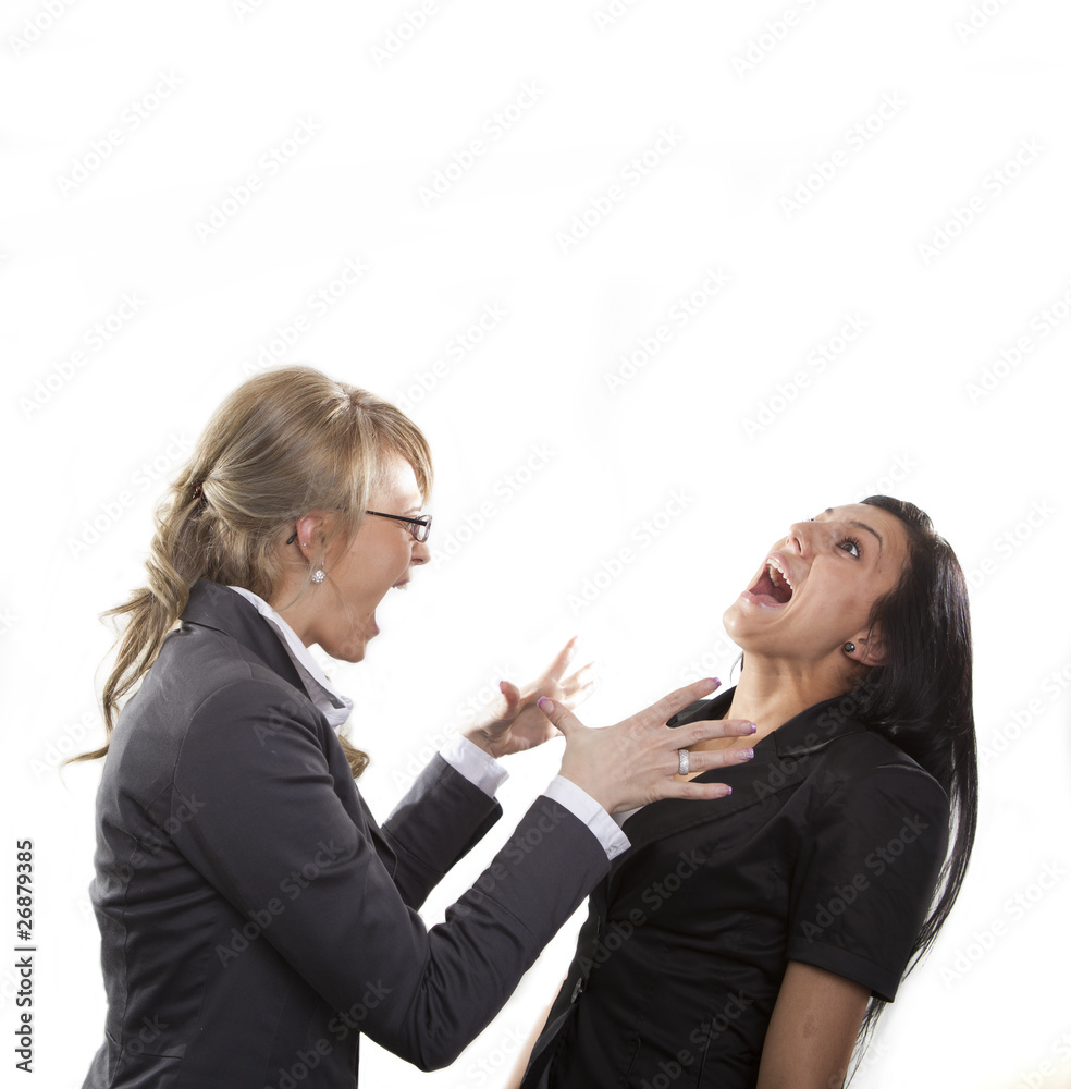 Angry Business women attacking Coworker Angry Business women attacking Coworker