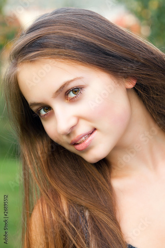 portrait of beautiful teenager women outdoor