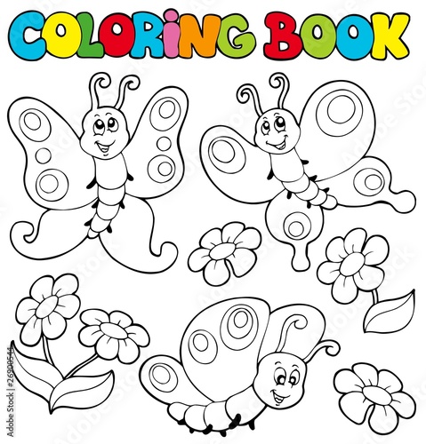 Coloring book with butterflies 1