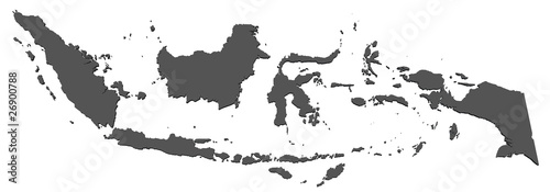 Fotografía Karte von Indonesien - freigestellt