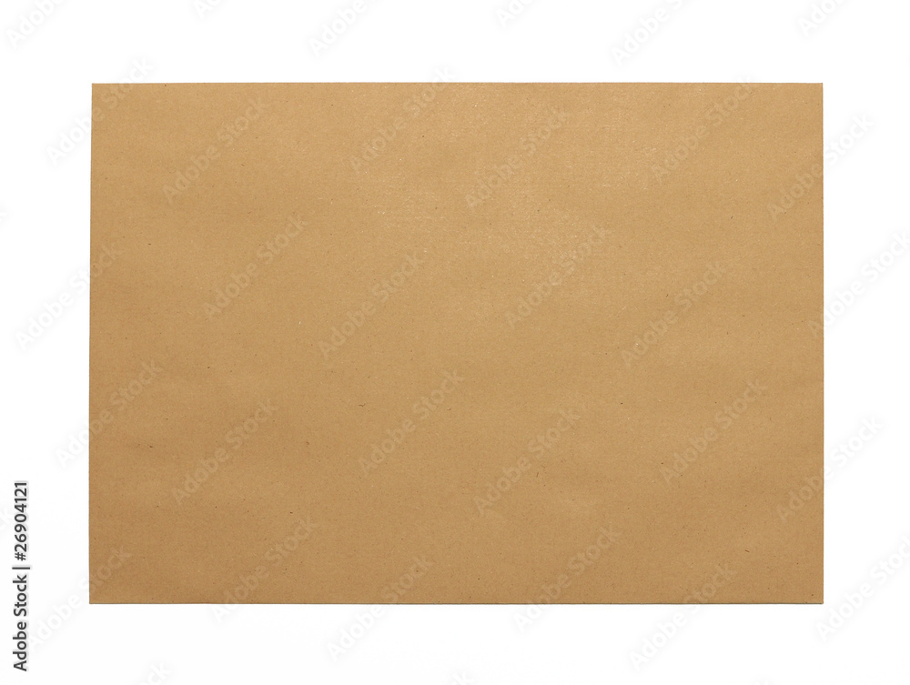 Brown Envelope document on white background Brown Envelope document on white background