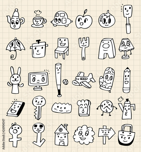 Wallpaper Mural hand draw cute cartoon Torontodigital.ca