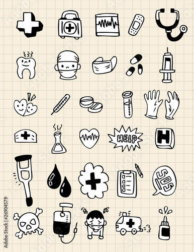 doodle doctor element,hand draw