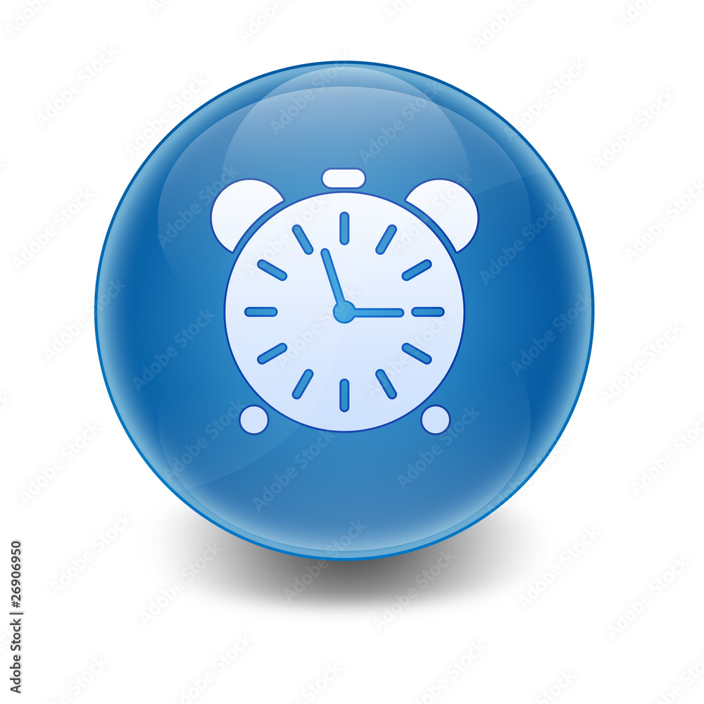 Esfera brillante con simbolo reloj Esfera brillante con simbolo reloj