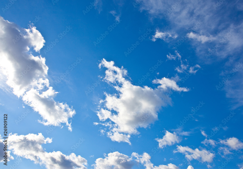 Naklejka premium Blue sky with clouds