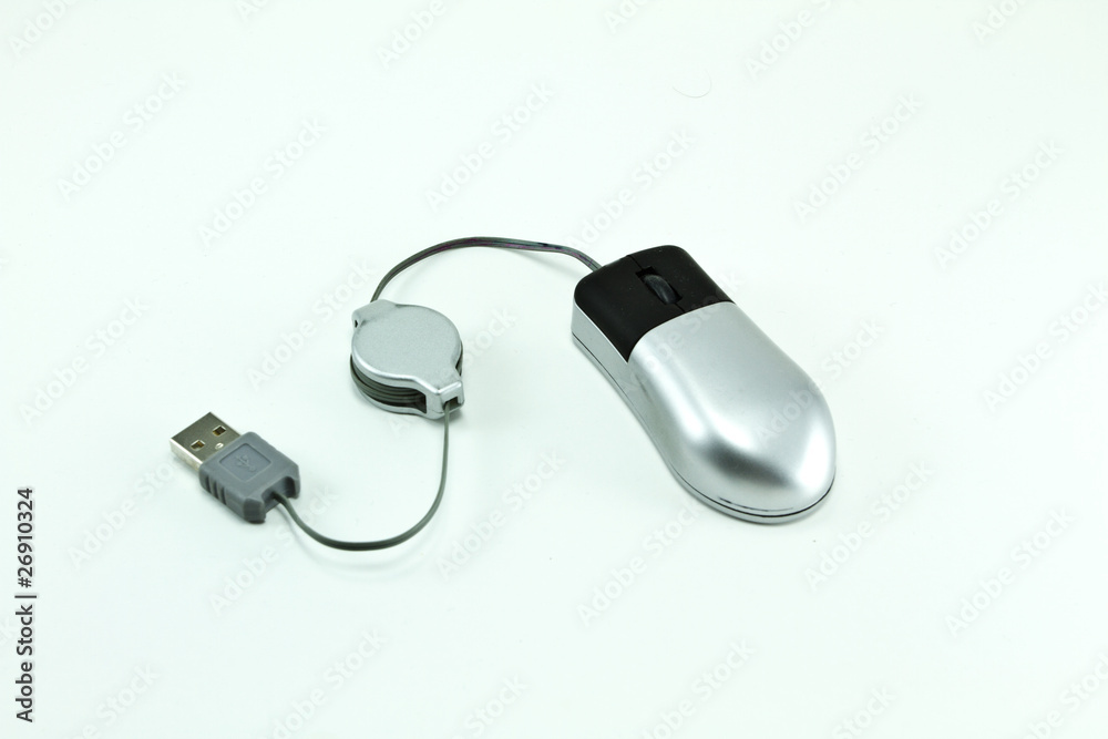 USB computer mouse on white background isolated USB computer mouse on white background isolated