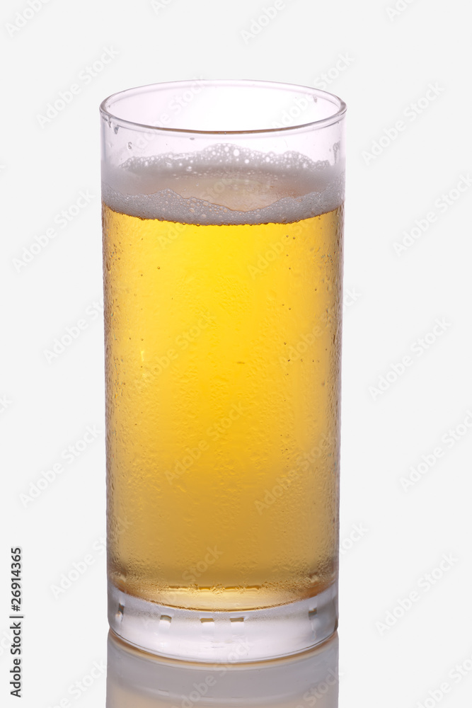 glass of beer on a white background glass of beer on a white background