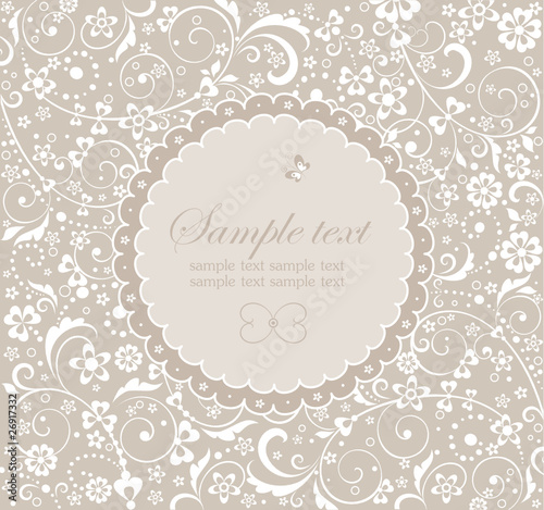 Frame with floral design