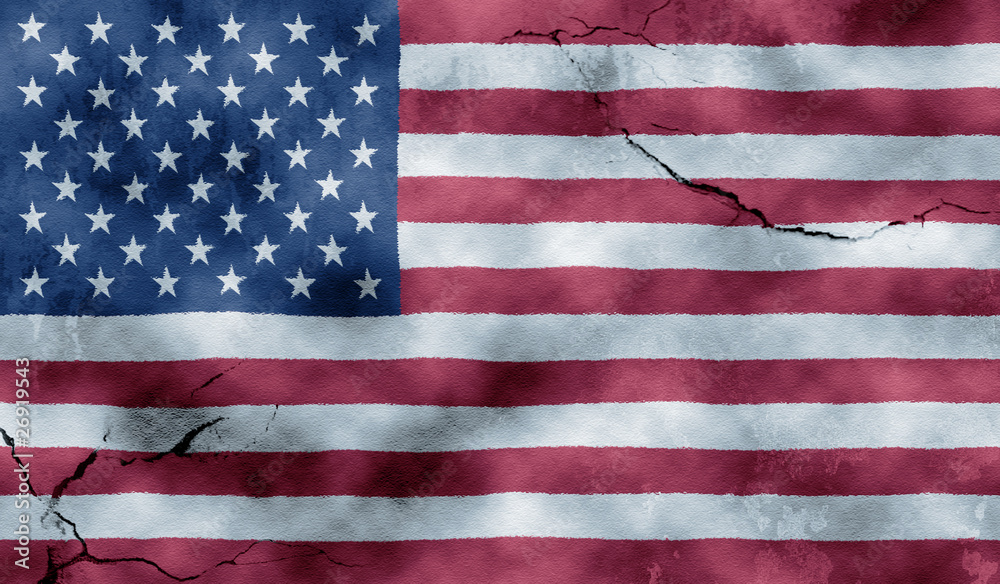 Fototapeta premium Grungy American Flag