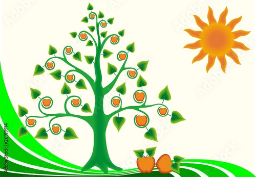 tree apple landscape