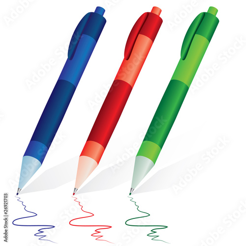 Three color pens