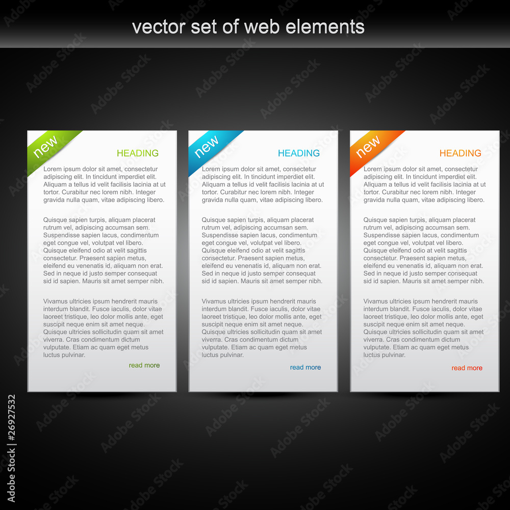 vector set of three web banner vector set of three web banner