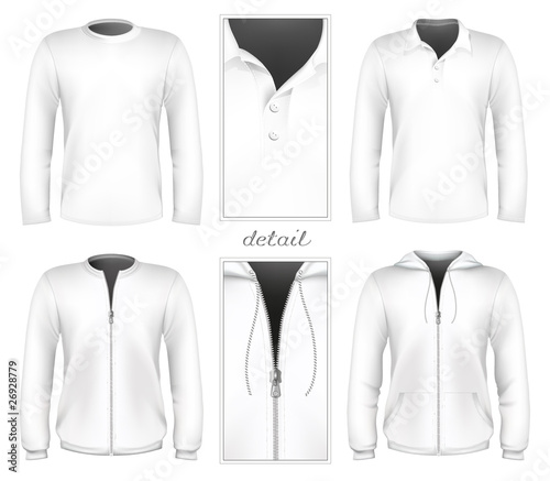 Vector t-shirt, polo shirt and sweatshirt design template. photo