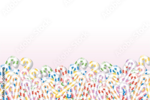 Bastoni di Zucchero Sfondo-Candy Canes Background-Vector