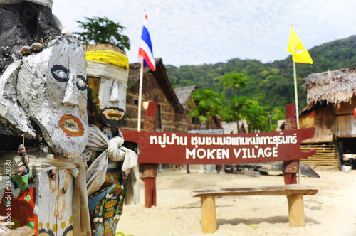Moken village, group of islands Surin, south of Thailand photo