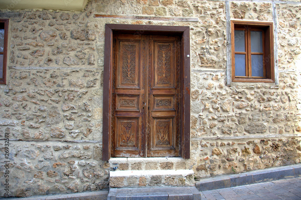 Ancient wooden door