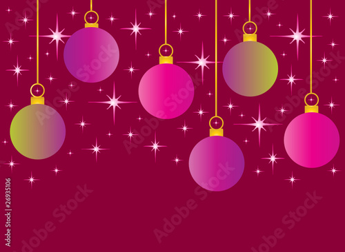 Weihnachtsmotiv mit Weihnachtskugeln