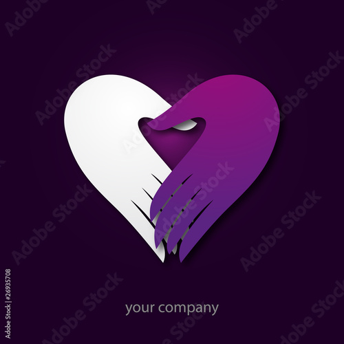 logo entreprise, logo coeur, fraternité