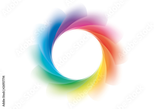 Rosette in Spektralfarben