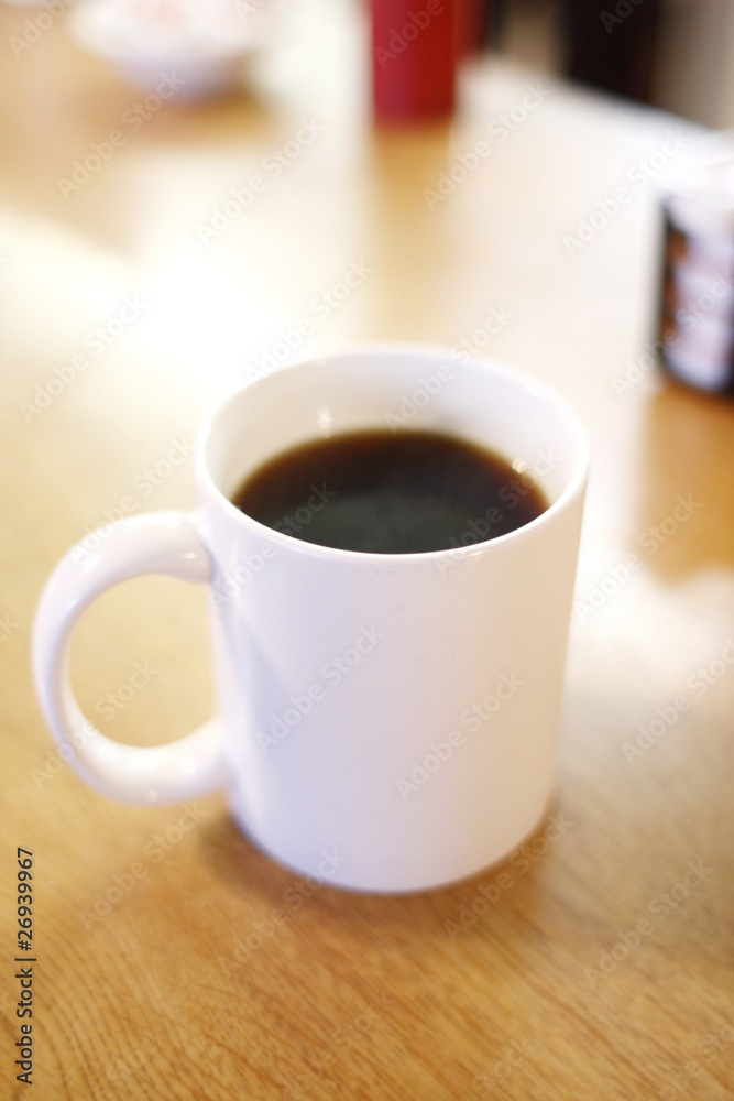 Cup of coffee at a diner.