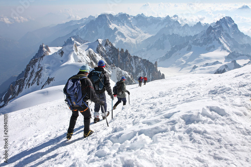 Alpinistes au Mont Blanc