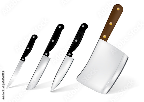 Set of 4 stainless steel kitchen knife