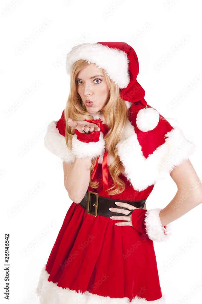 Mrs Santa blowing kiss Mrs Santa blowing kiss