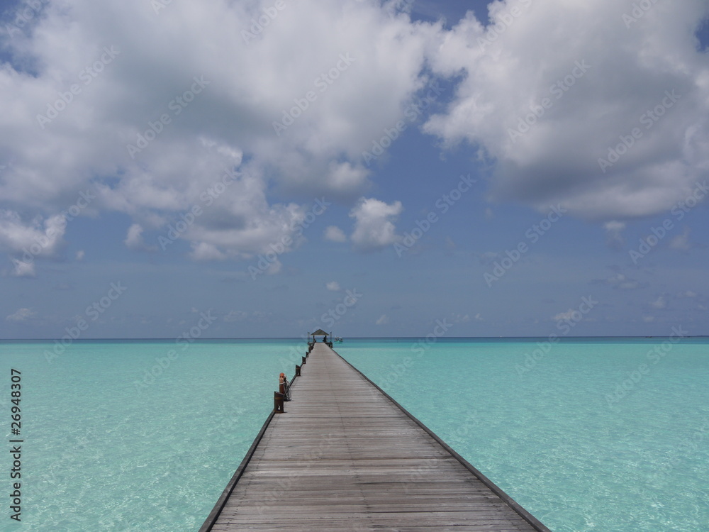 Steg auf den Malediven