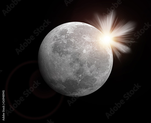 a part of the moon view from space  , 3d rendering