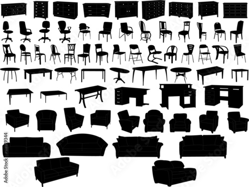 furniture collection - vector