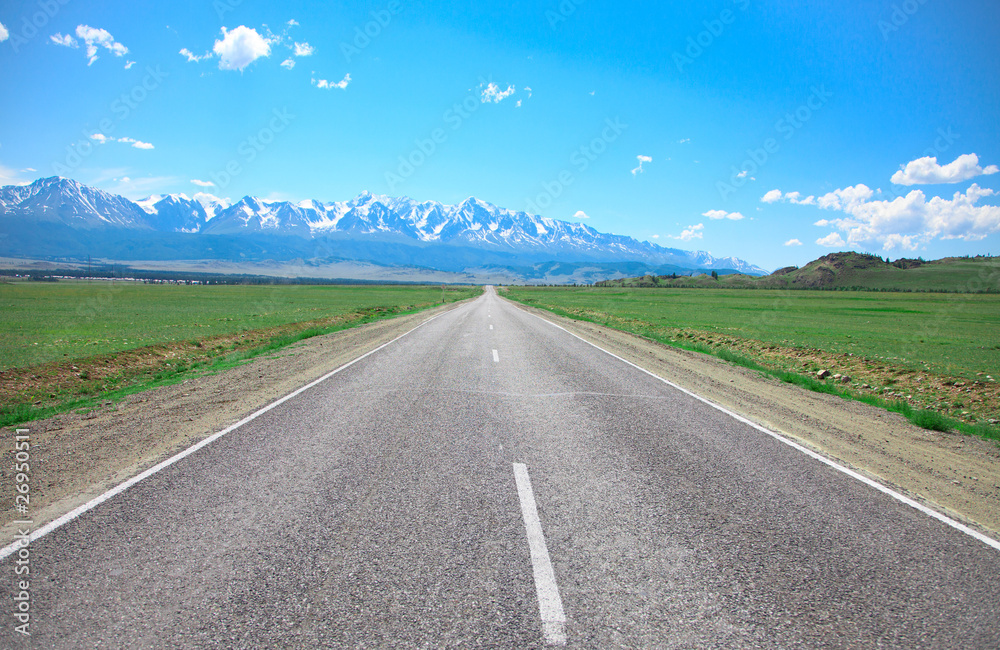 The road in the mountains