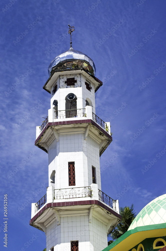 Modern mosque minaret