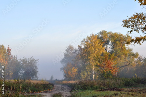 Autumn morning, Moscow suburbs