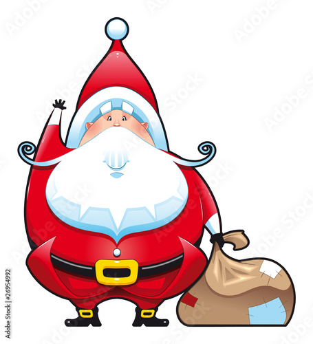 Santa Claus with bag. Funny...