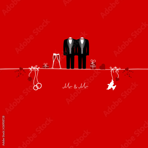 Wedding Symbols Mr. & Mr. Red