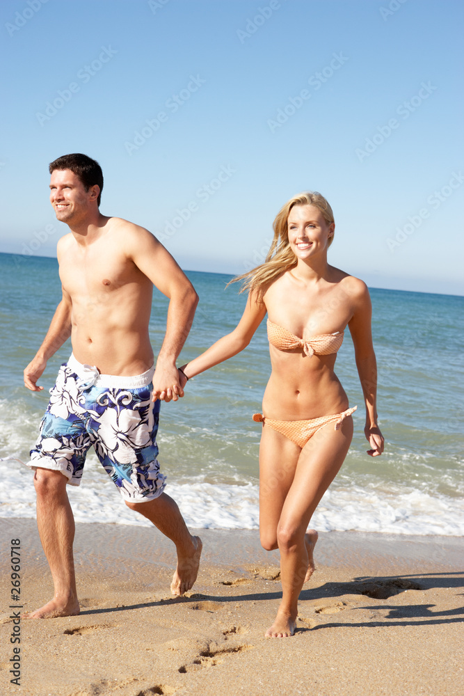 Portrait Of Family On Summer Beach Holiday Portrait Of Family On Summer Beach Holiday