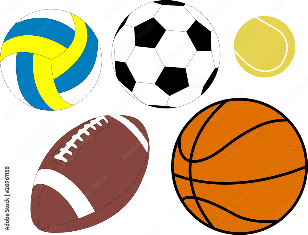 collection of ball - vector