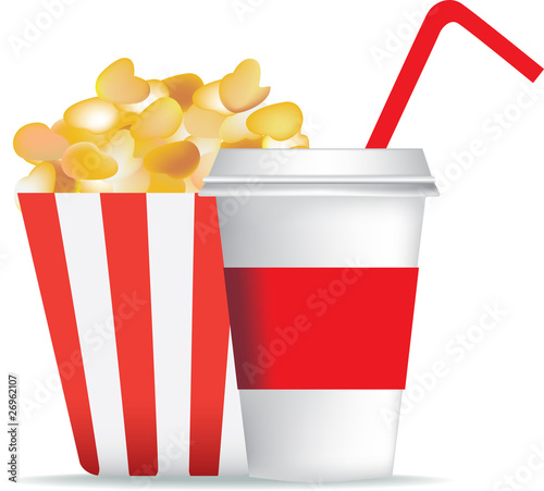 popcorn and drink