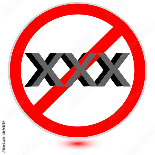 No porno sign.Vector