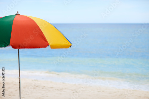 Colorful umbrella at beach