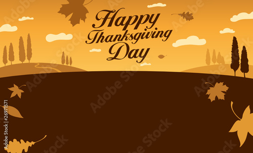 Illustration for happy thanksgiving day celebration.