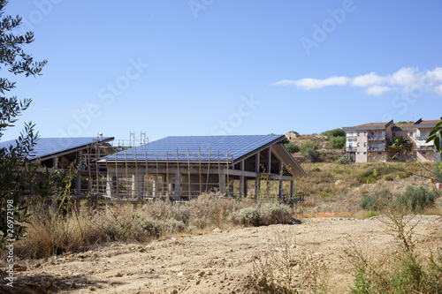 Impianto fotovoltaico in una casa in costruzione