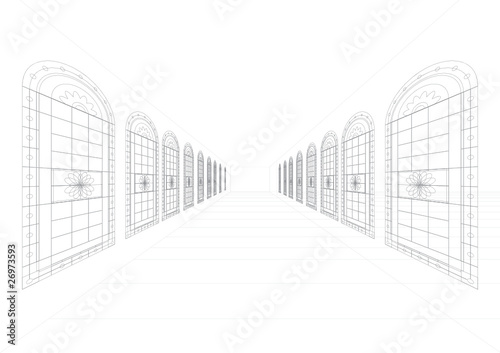 Vector Architectural Style Drawing