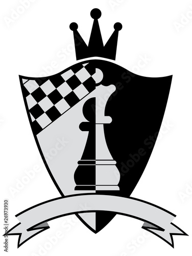 Chess crest. Vector illustration