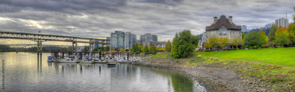 River Place Marina in the Fall Panorama 2