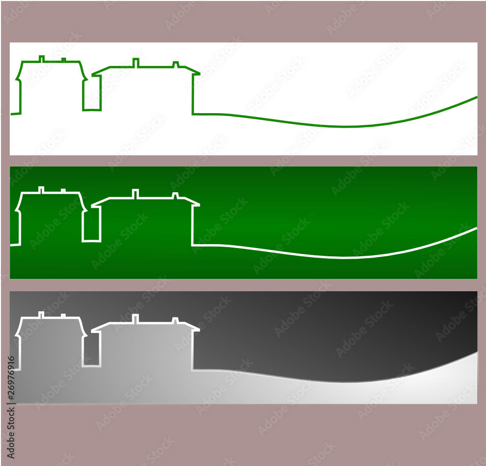 Obraz premium house banner pencil line